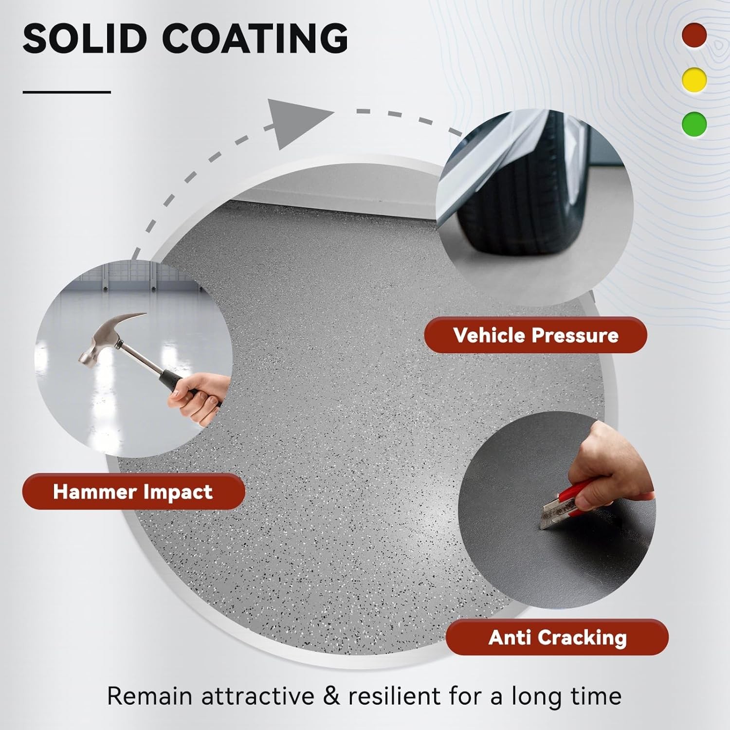 Garage Floor Epoxy Kit, Garage Floor Paint with Tools, Epoxy Coating for Conc...