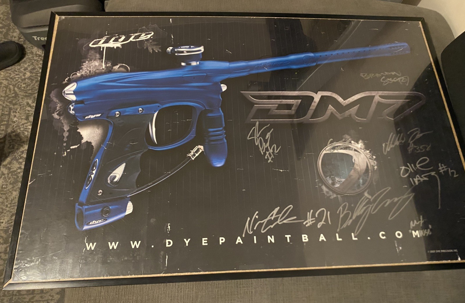 2007 Ironmen Paintball Team Signed Autographed Poster Ollie Lang Nicky Cuba Dye