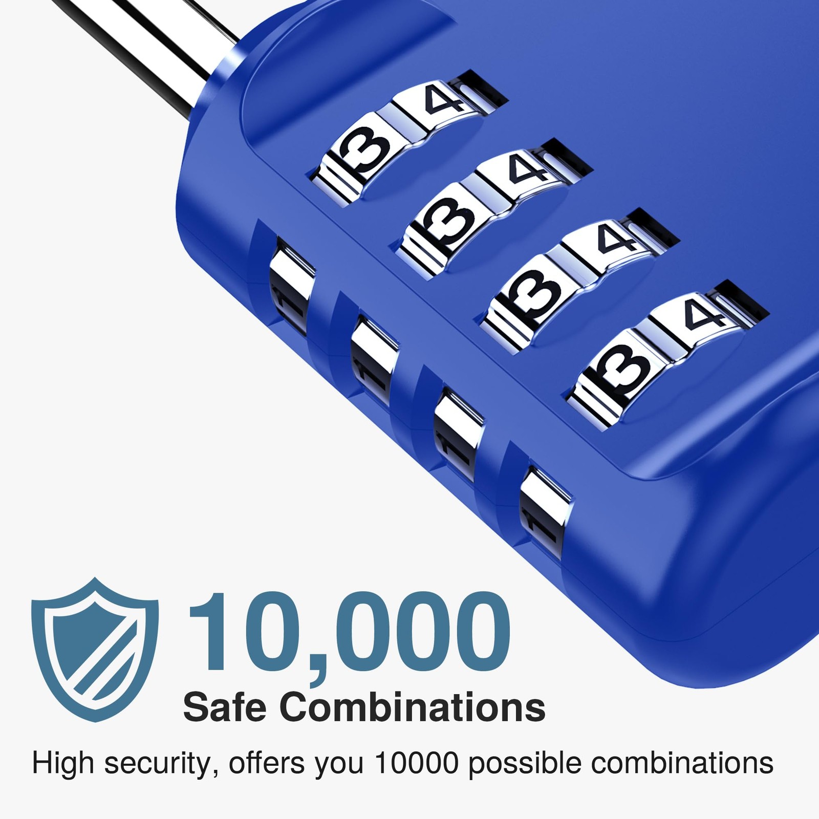 Puroma 1 Pack Combination Lock for Locker 4 Digit Outdoor Medium, Blue