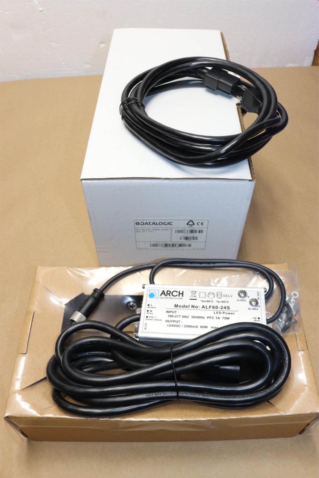 Datalogic PG-100-K03 Power Supply 60W Kit USA 93ACC0058 Arch ALF60-24S