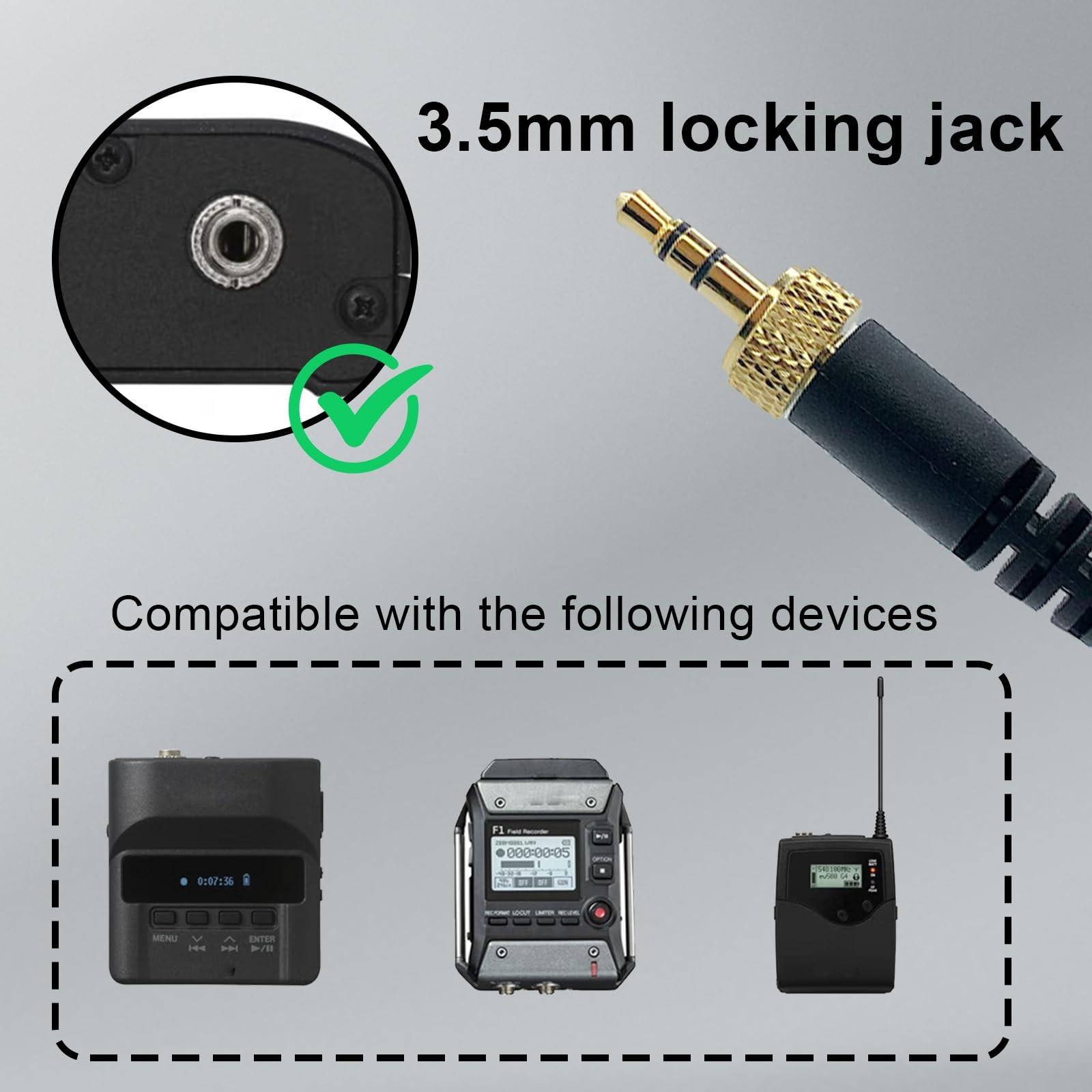 Lavalier Lapel Microphone Compatible with Sennheiser Wireless System Bodypack...