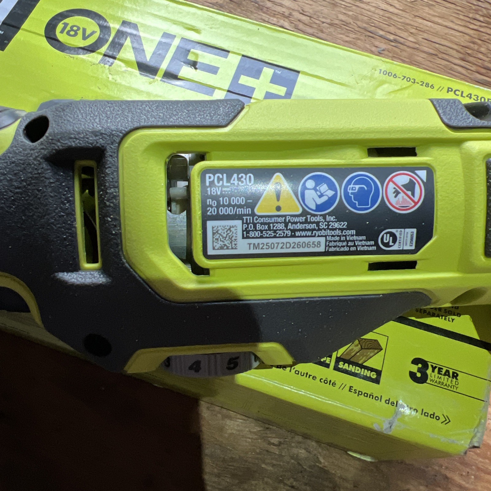 Ryobi PCL430B – Tool With Accessories Only