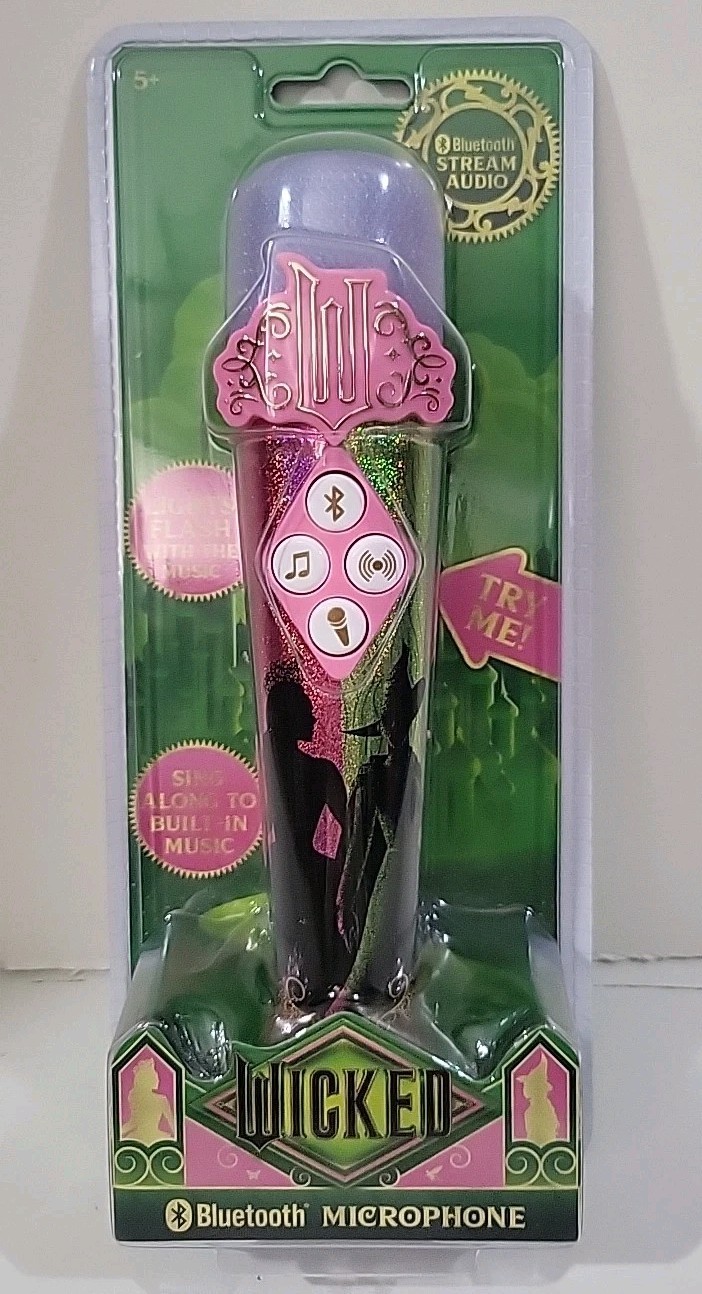 Wicked Bluetooth Karaoke Microphone, Stream Audio, Lights, Sing Along, NEW !