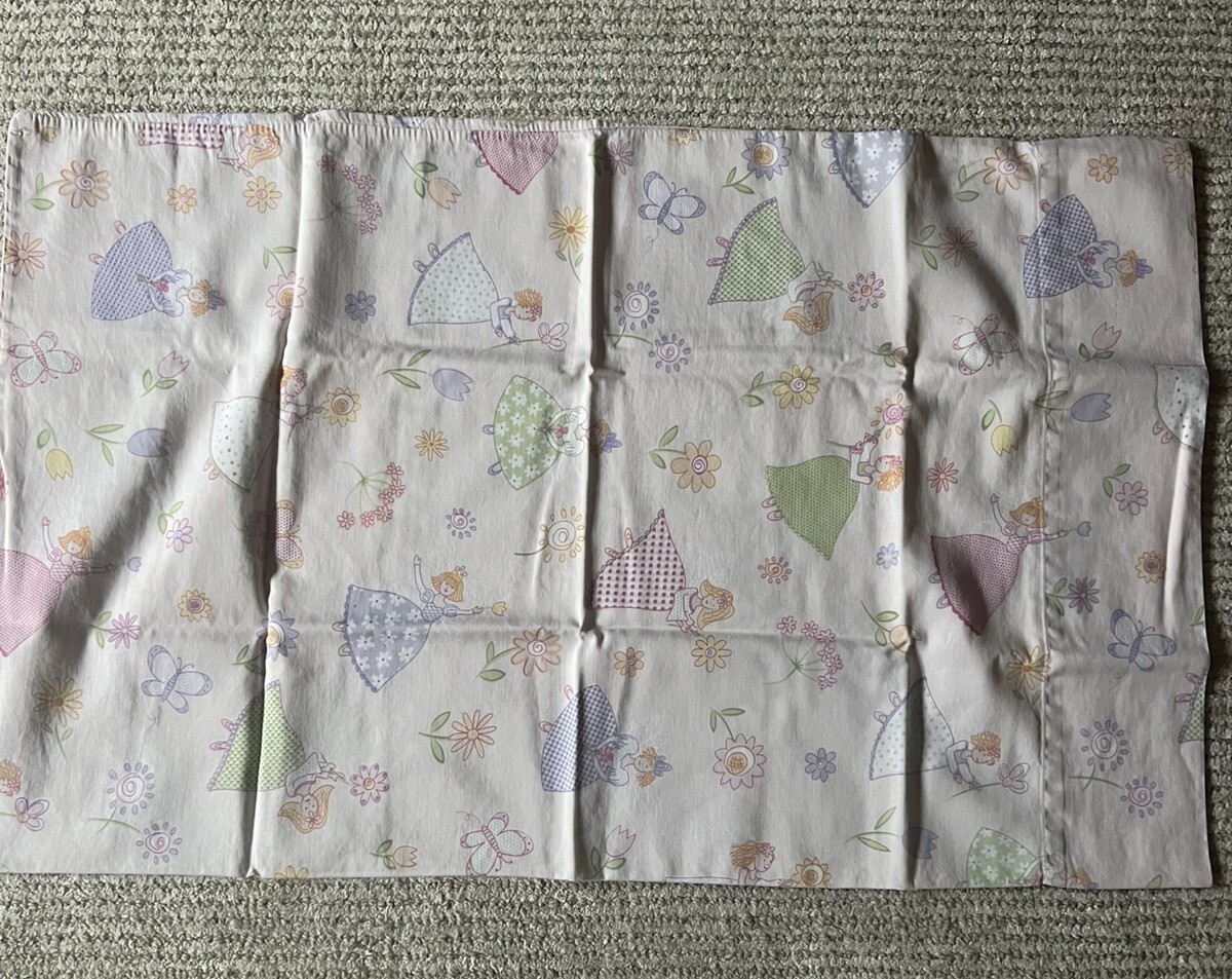 2 Hillcrest Kids Pillowcases Ballerina + Flower Pattern- Pink