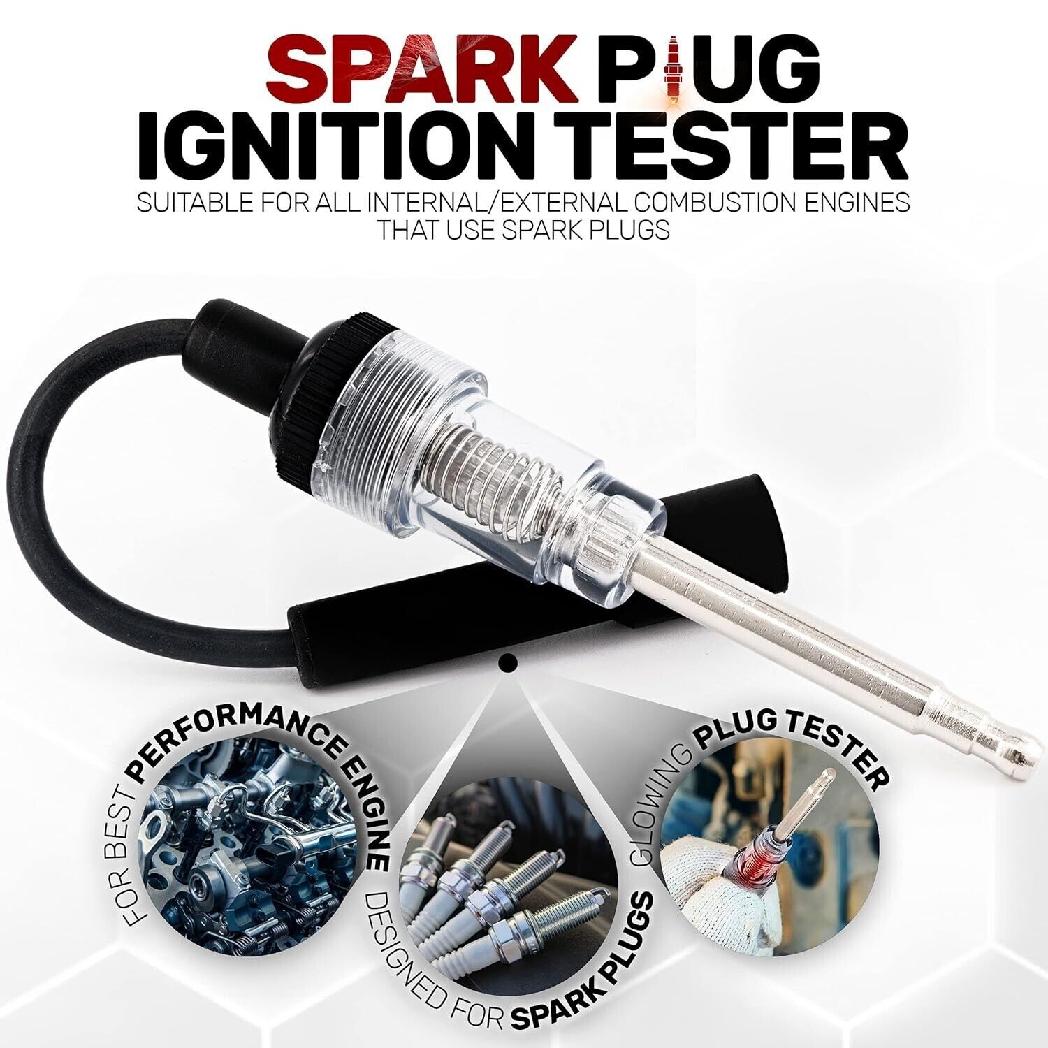 Spark Plug Tester Ignition System Coil Engine In Line Auto Diagnostic Test Tools