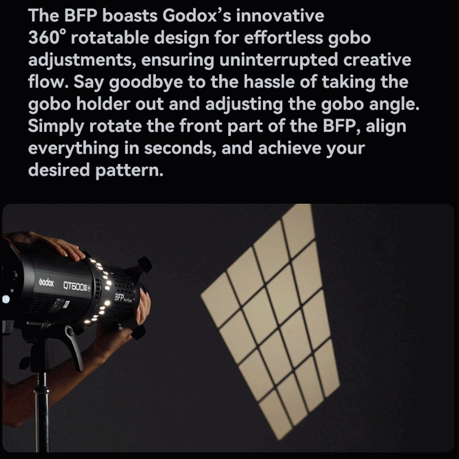 Godox BFP Flash Projection Attachment for Bowens Mount Flash Speedlight Strobe