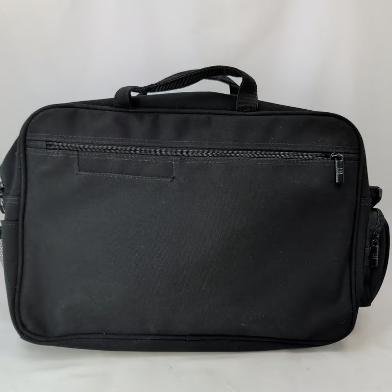 Google Laptop Bag Messenger Briefcase Black Embroidered Logo Promo New Polyester