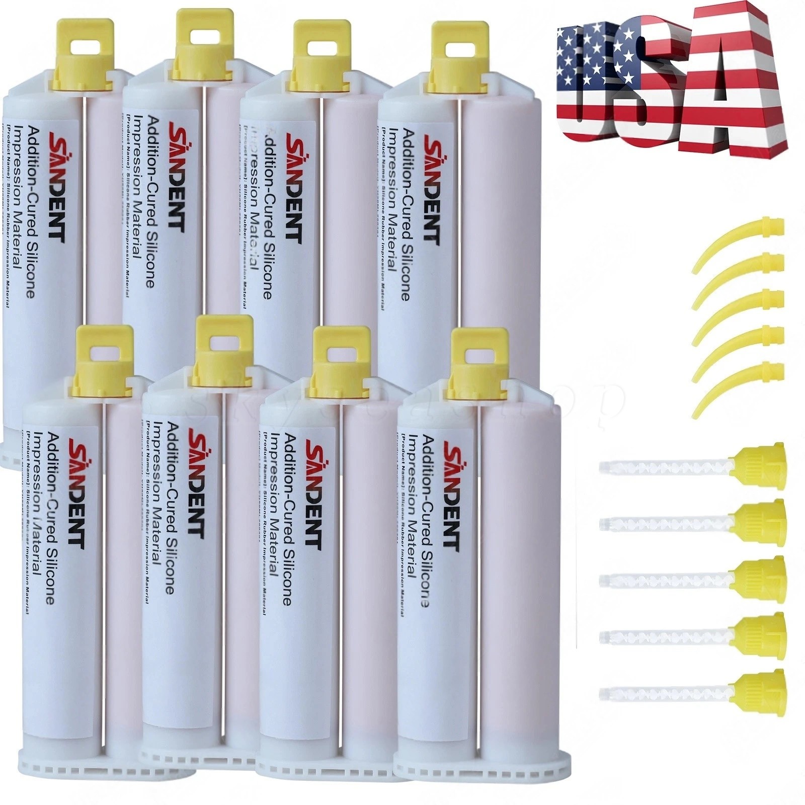 VPS Normal Set Light Body Impression Material 8/Pk 50mL 40 Tips