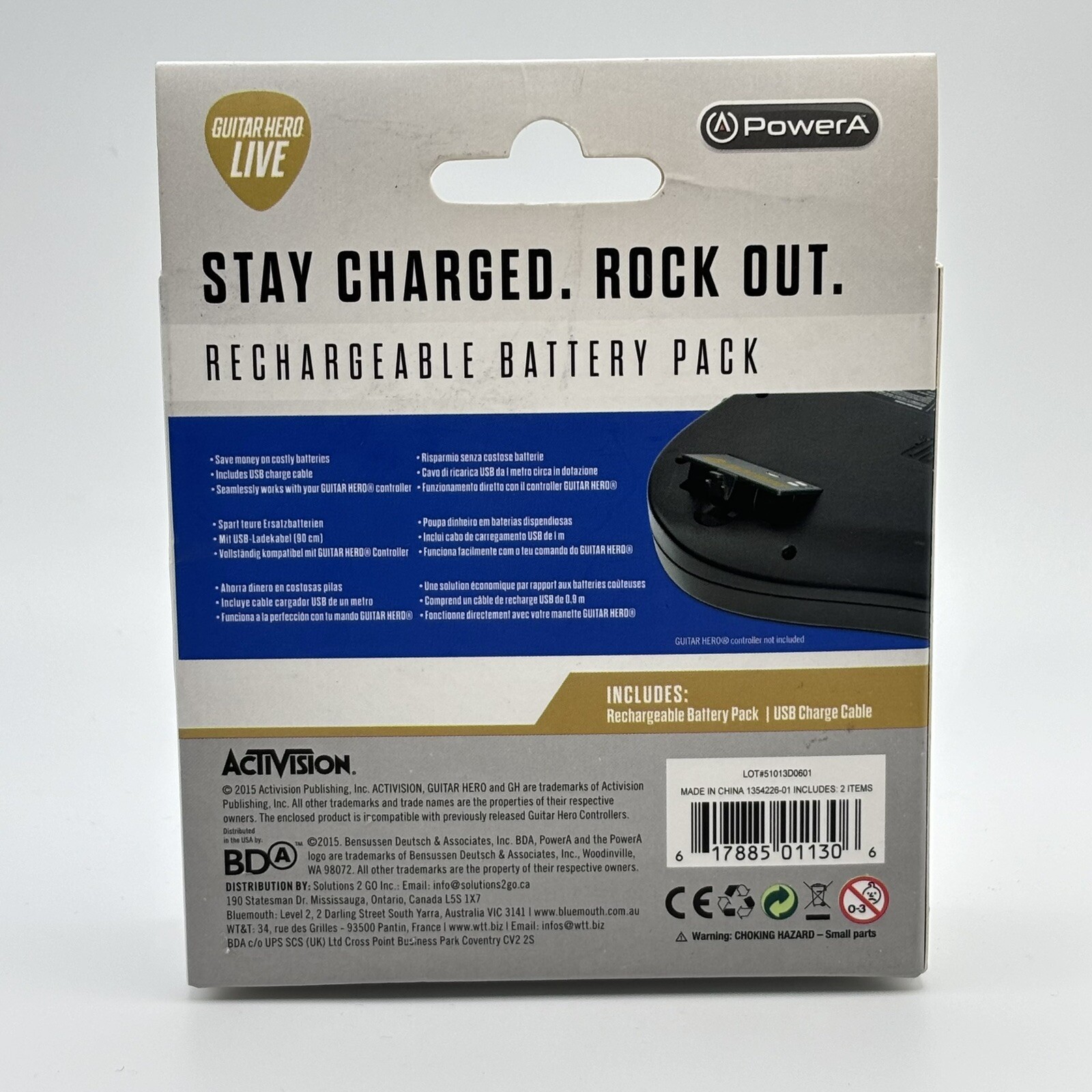 New! Guitar Hero Live Rechargeable Battery Pack XBOX One & 360 PS3 & PS4