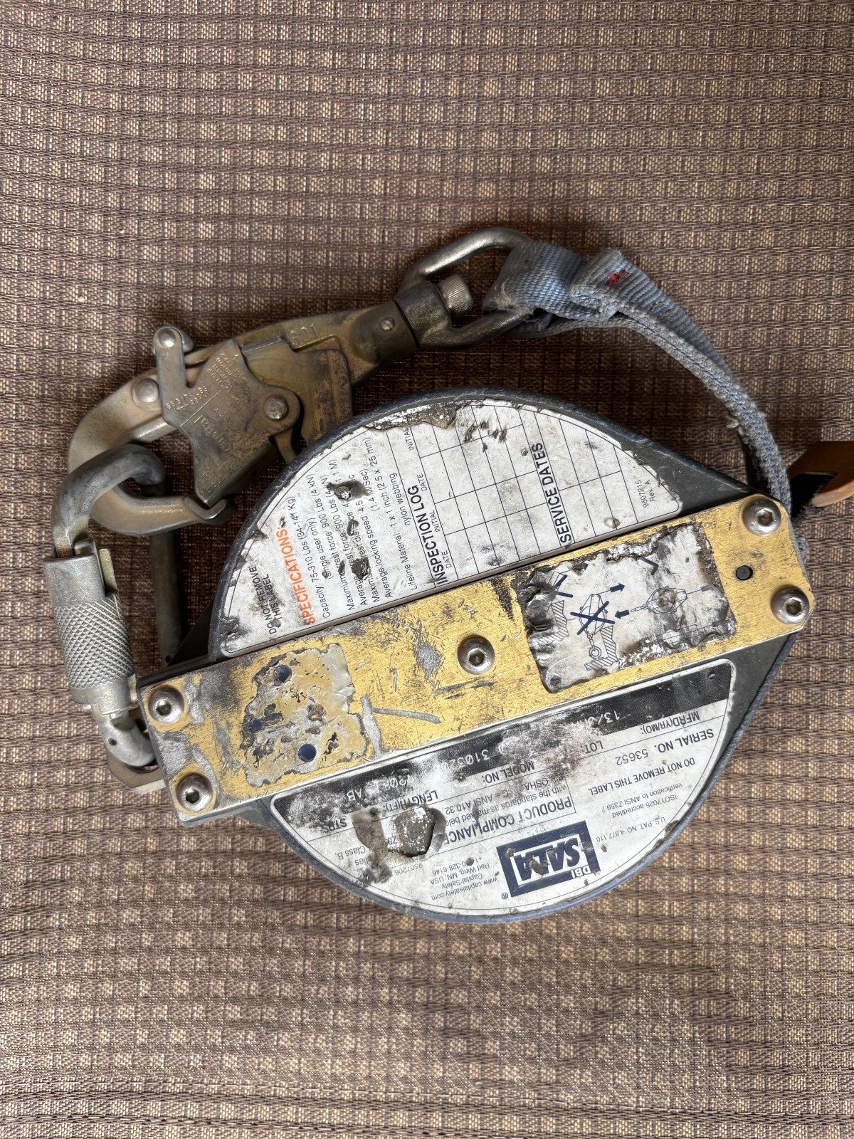 DBI SALA Ultra-Lok 20 ft. Self Retracting Lifeline. Model 3103208