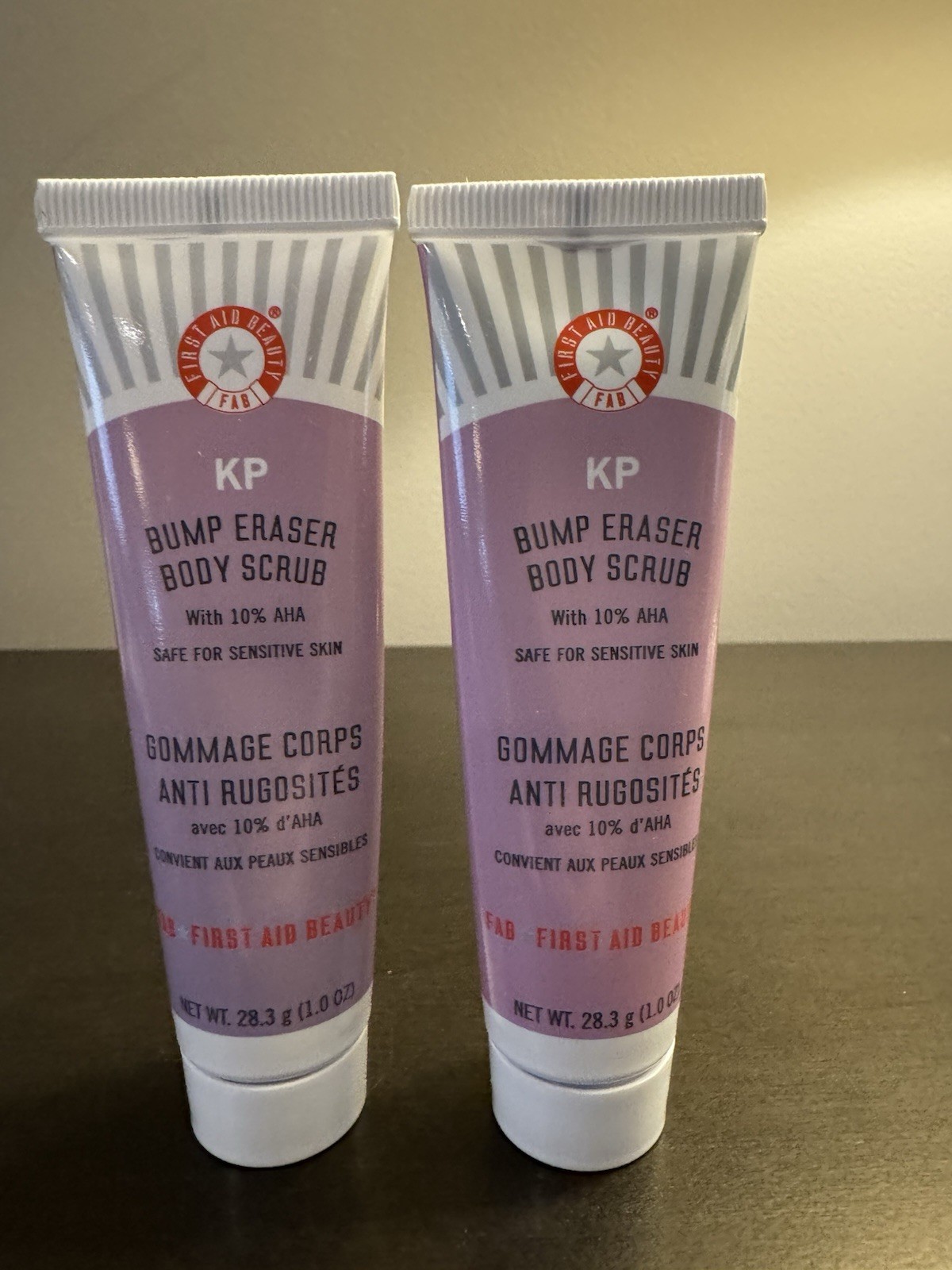 First Aid Beauty KP Bump Eraser Body Scrub 1 oz 28.3 g Travel Size NEW X2
