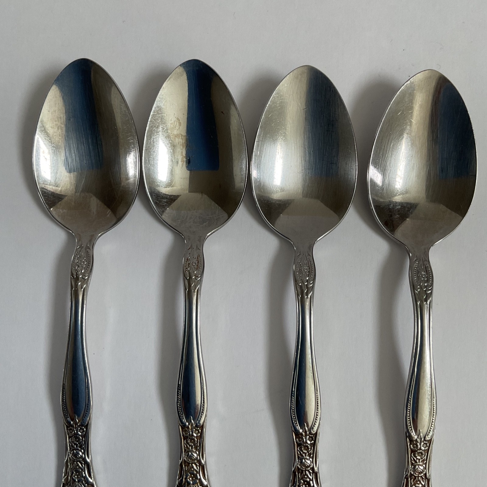Oneida West Bend AFFECTION Pattern Stainless USA Flatware Teaspoons Set Of 4