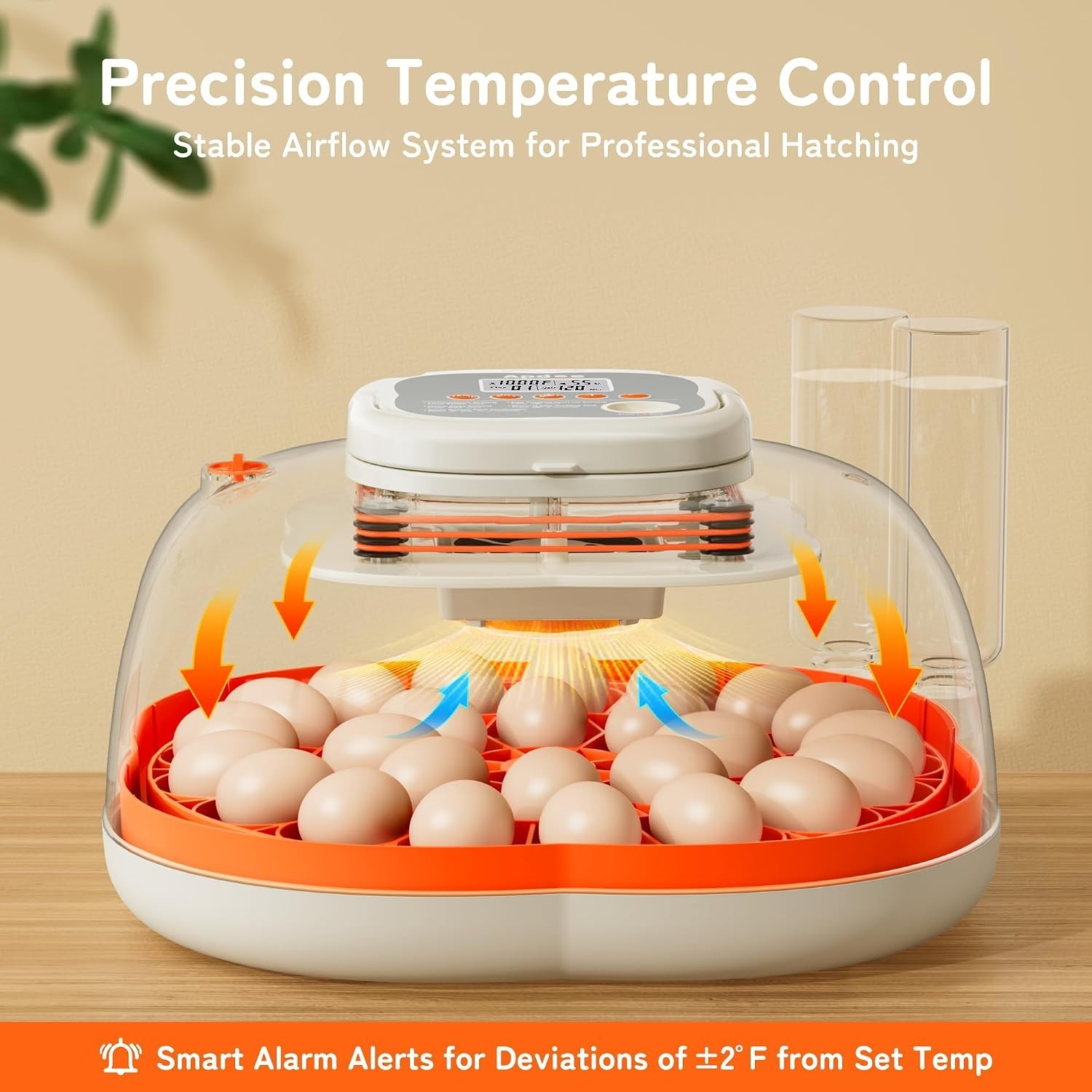 Hatching Eggs Incubator for 25 Eggs Automatic Egg Turning Temperature Control