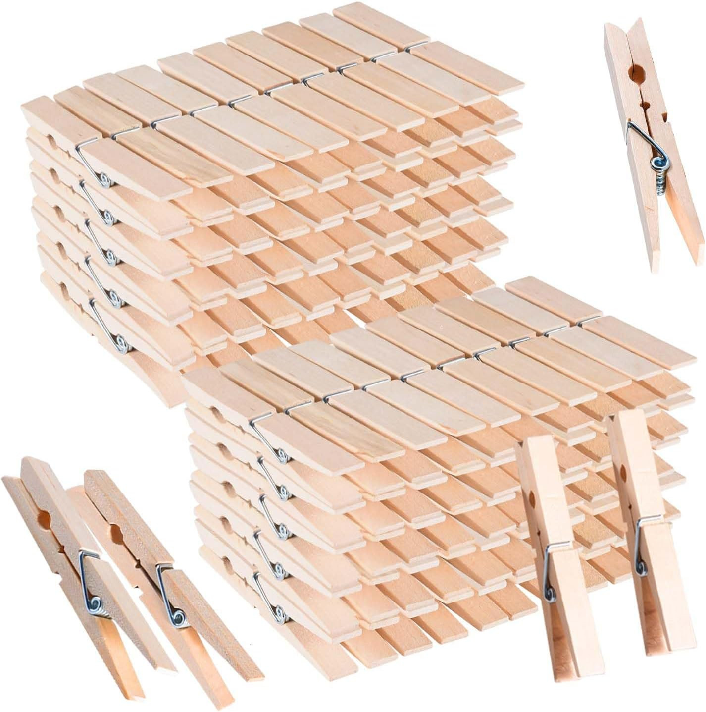 100 Pcs 1.9 Inch Wooden Clothespins Clips for Hanging 1.9inch/100pcs, Wood