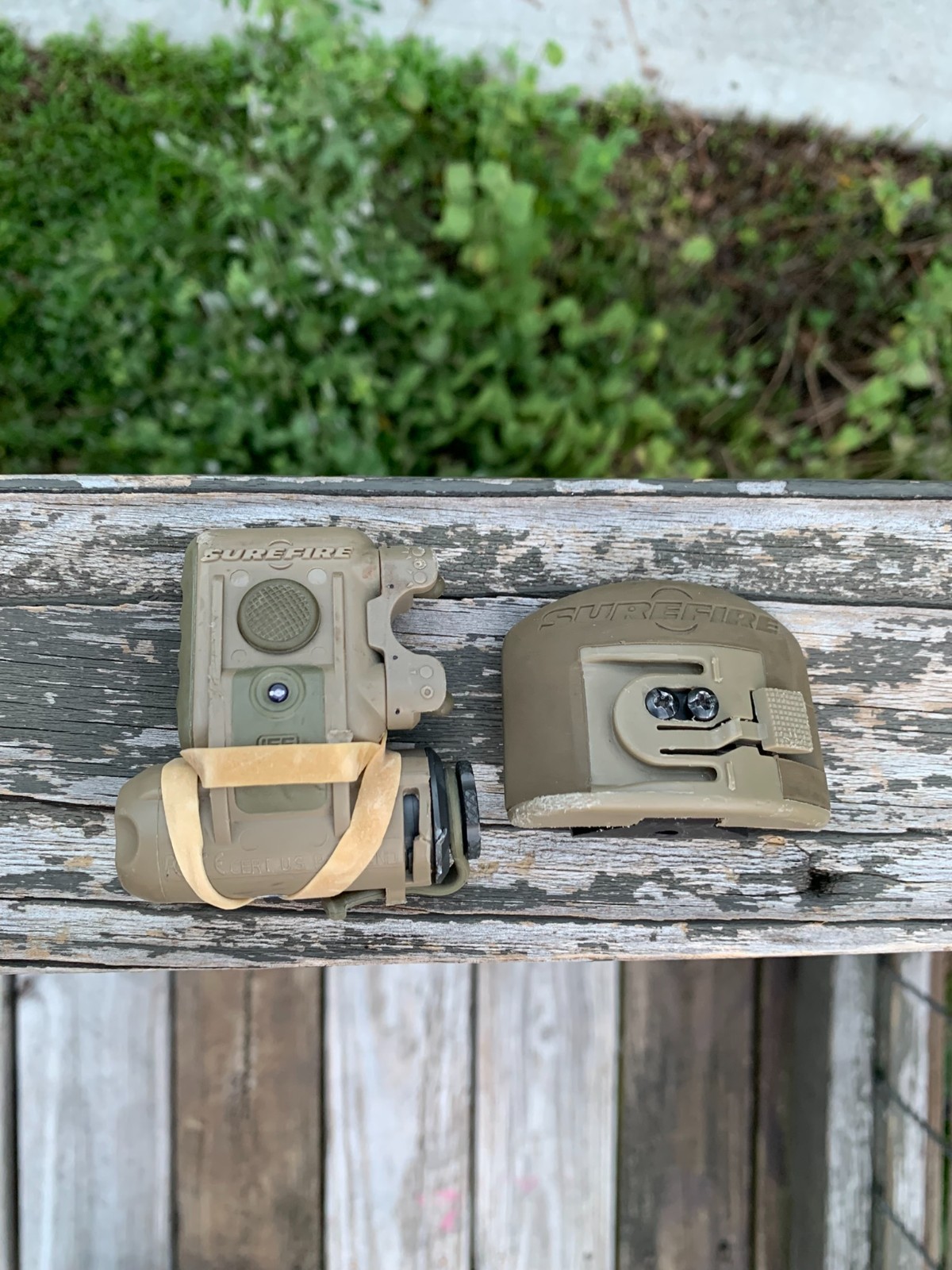 Non-Functional Surefire HL1-A-TN Tan Helmet Light w/ Infrared IFF Beacon Dummy