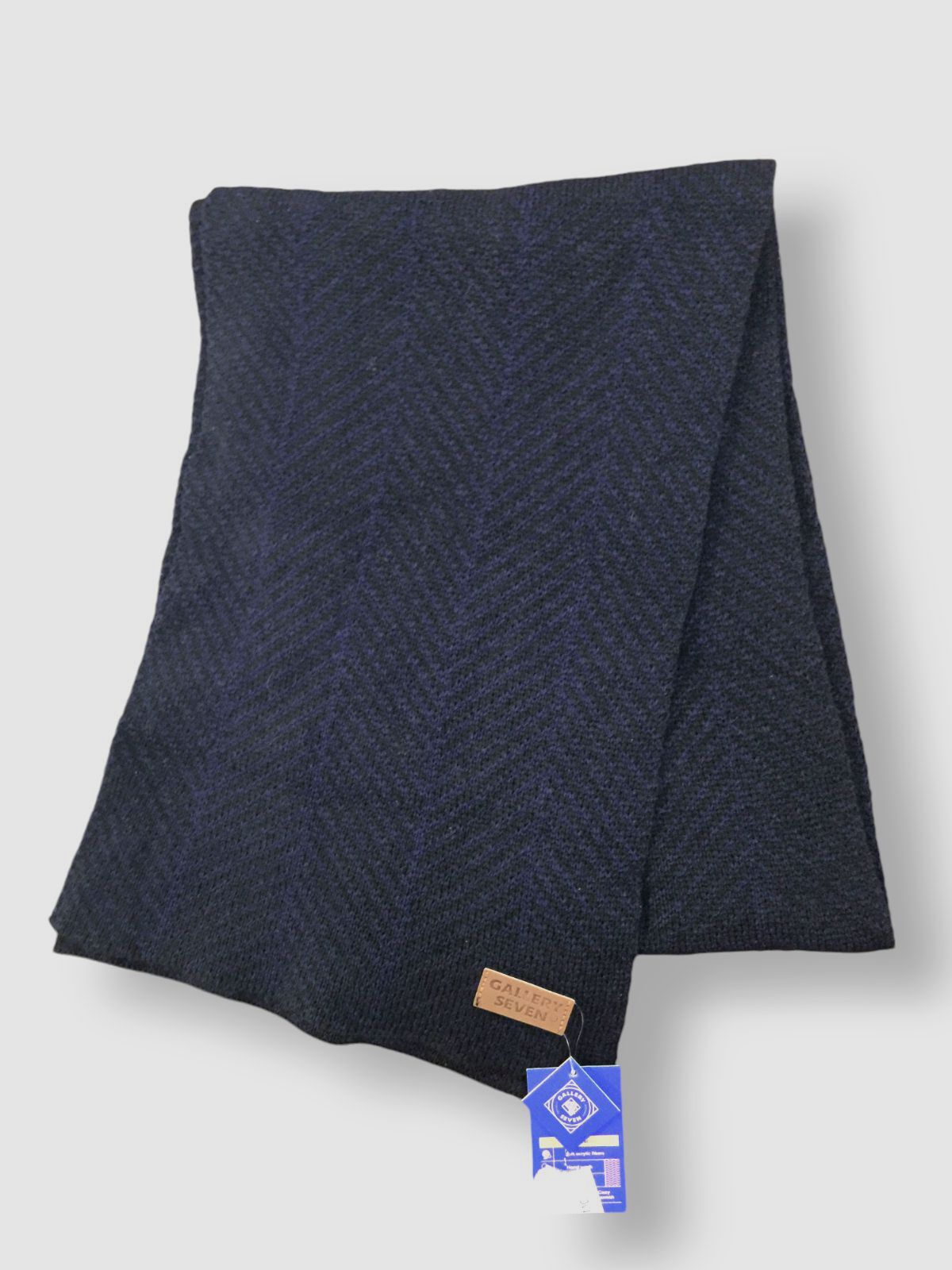 Gallery Seven Mens Blue Soft Knit Winter Scarf One Size