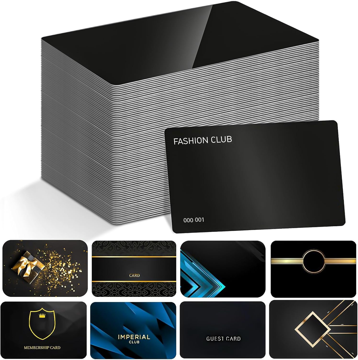 200 Pack Metal Business Cards Laser Engraving Blanks Black Anodized Aluminum Bla