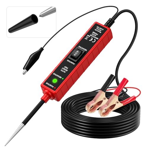 Power Circuit Probe Tester, 6-24V DC Automotive Test Light 12 Volt with 13 ft