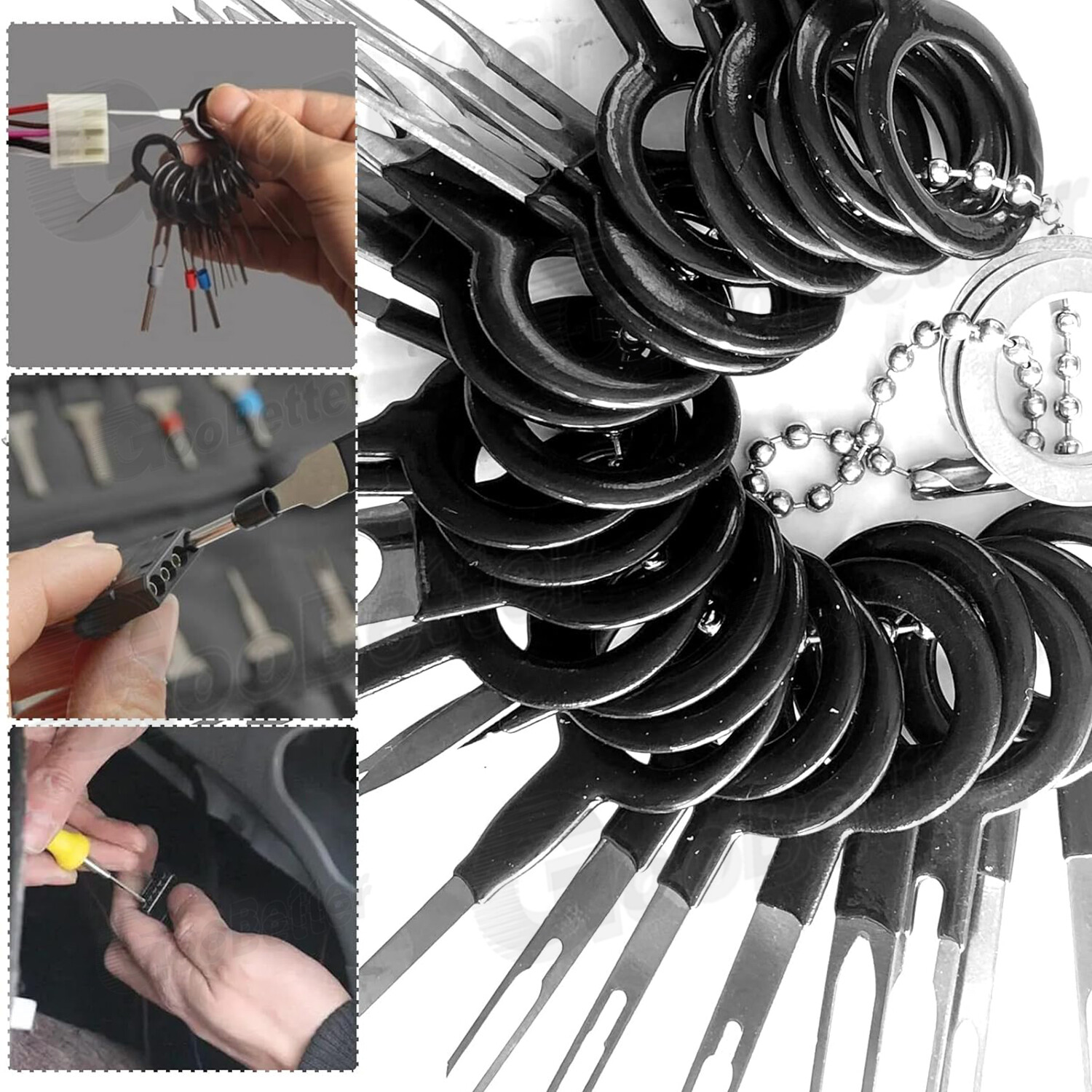 82Pcs Pin Ejector Wire Kit Extractor Auto Terminal Removal Connector Puller Tool