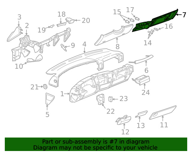 Genuine GM Lower Panel 15120373