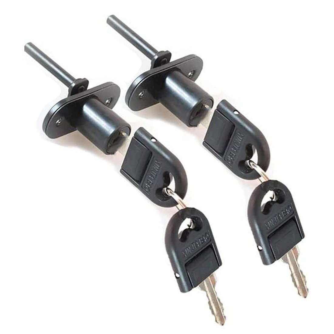 2 Pcs - Drawer Lock Cabinet Locks with Keys, Zinc Alloy Desk Locks File Cabinet