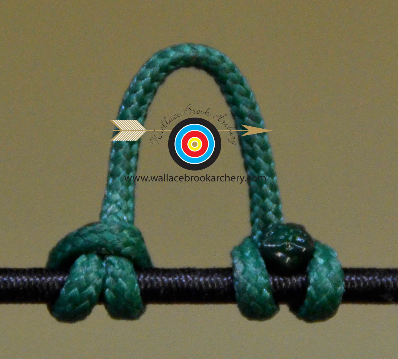 2 Pack Green Archery Release Bow String Nock D Loop Bowstring BCY #24