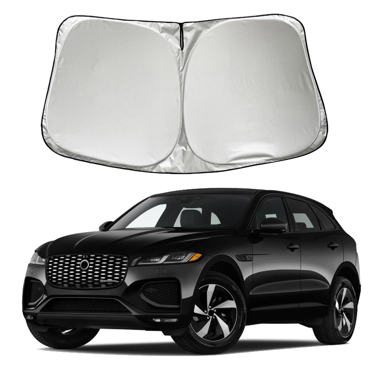 Car Windshield Sun Shade Sunshade for Jaguar F-Pace 2027 2026 2025 2024 silver