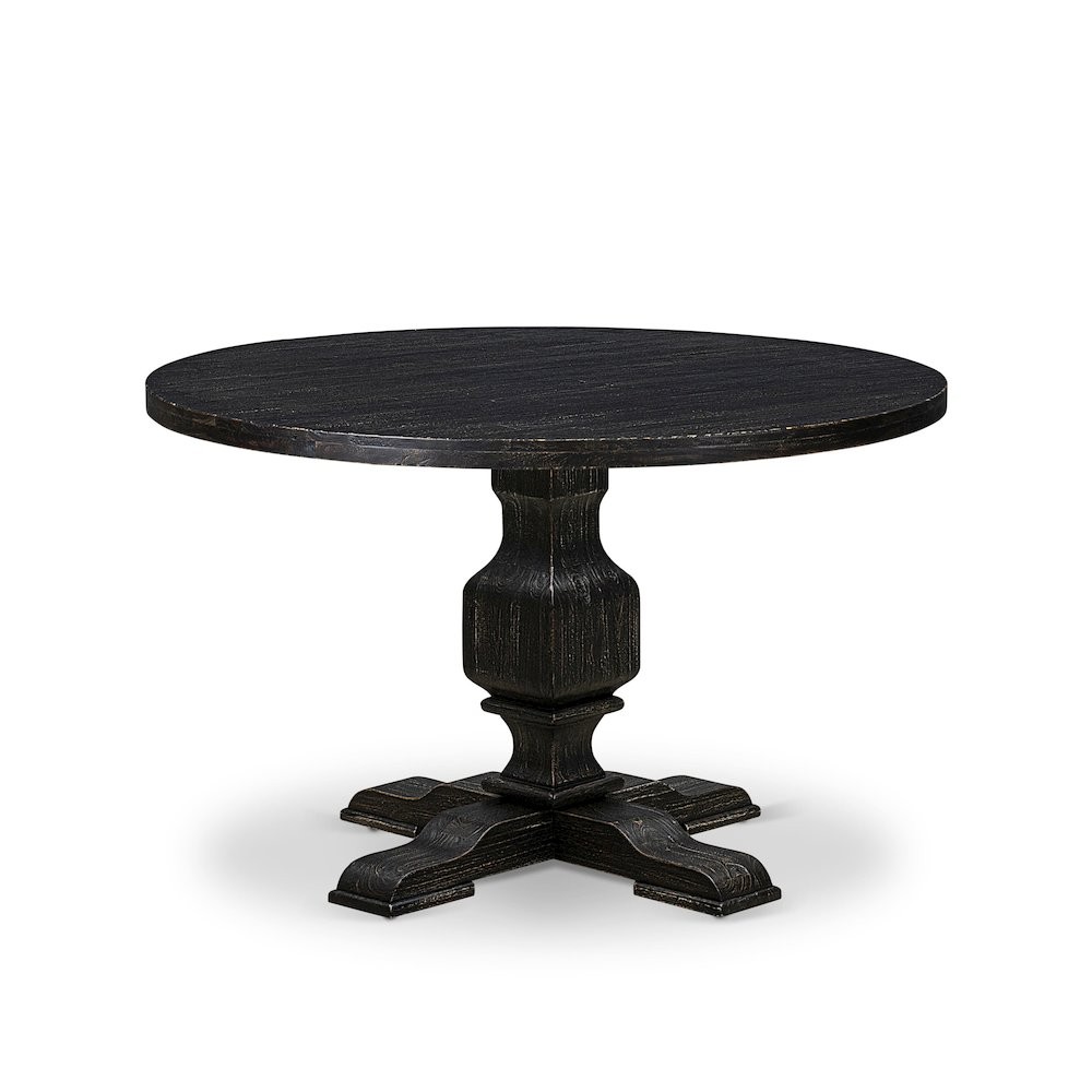 7 Piece Dinette Set Includes 48" Round Table In Willow Green Color