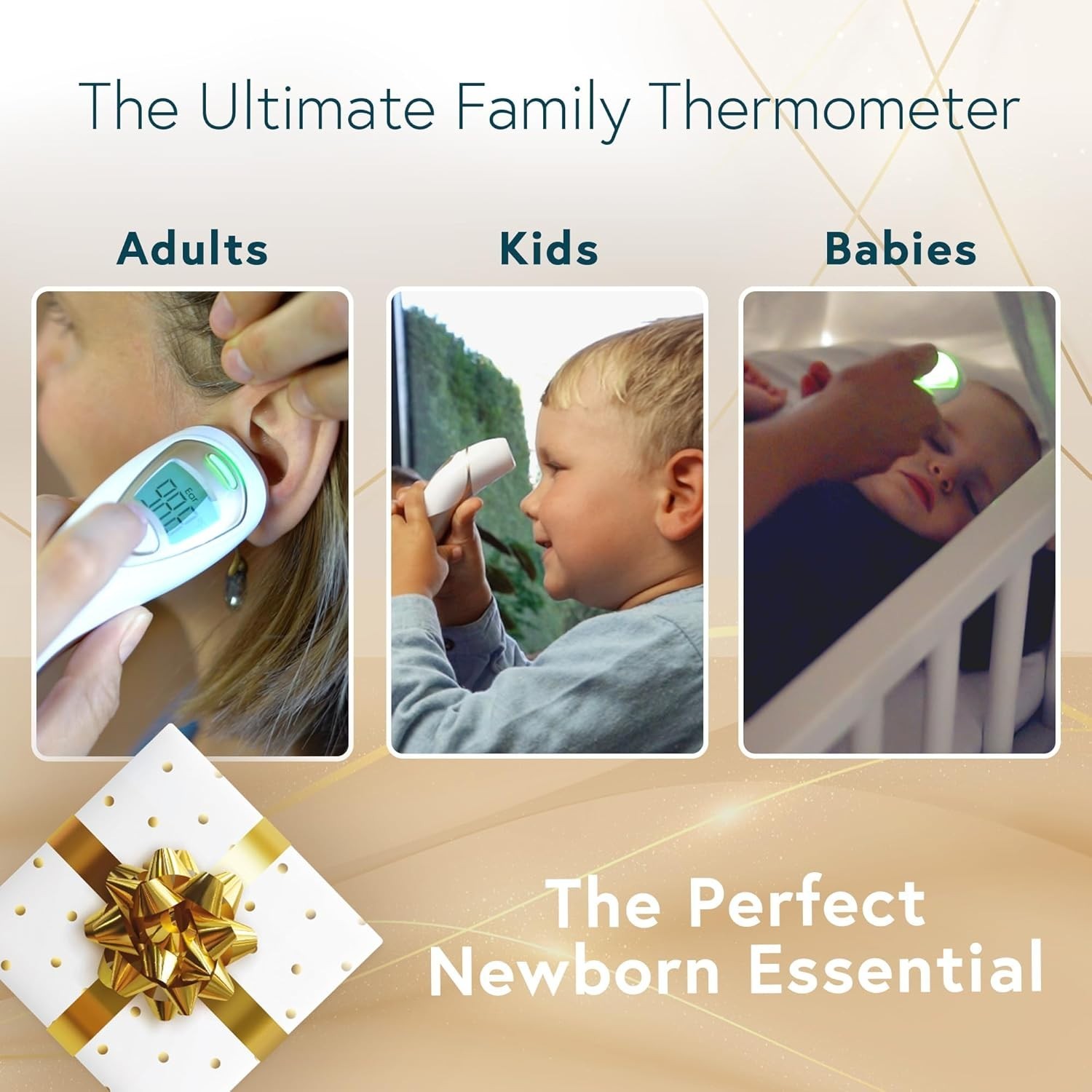 Quiet Vibration Ear Forehead Thermometer=