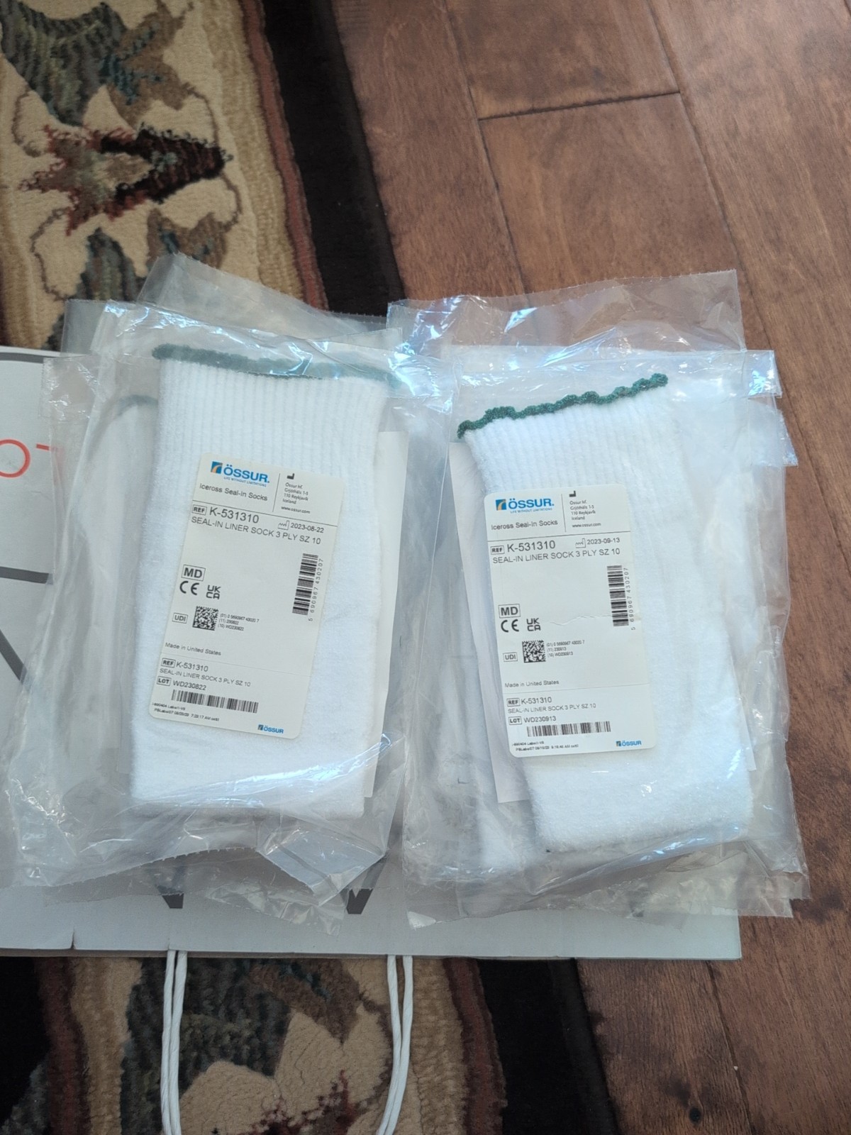 Ossur Seal-In Liner Socks, Size 10, 3 Ply