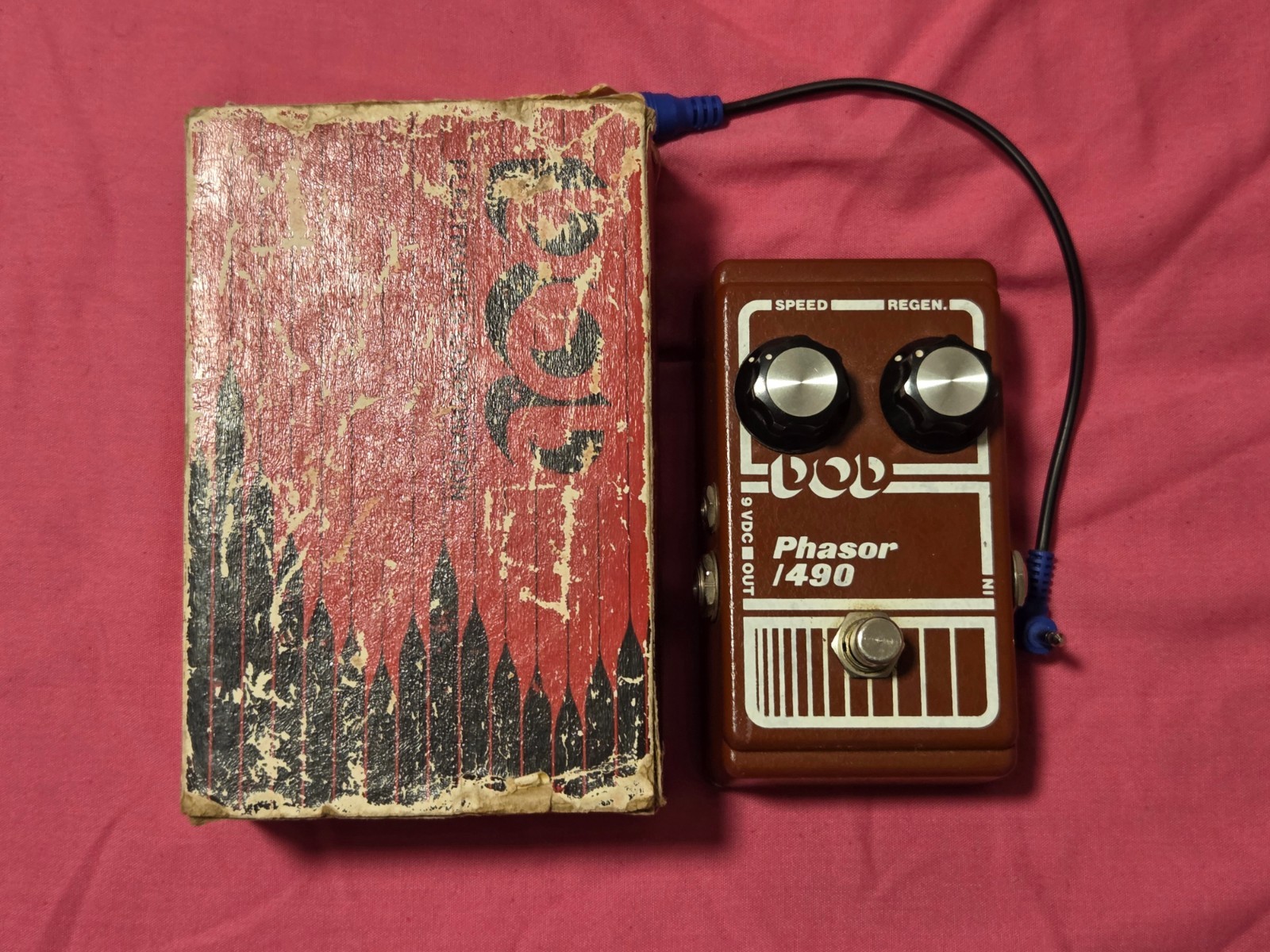 DOD Phasor 490 Phase Shifter Pedal - Vintage 80's With Box And Adapter