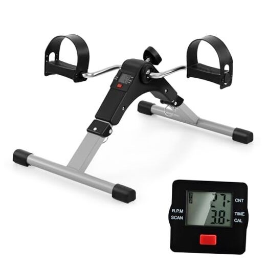 Under Desk Bike Pedal Exerciser, 19.5" x 15.5" x 9.5" (L x W x H) Black