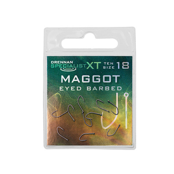 Drennan Specialist XT Maggot Strong High Carbon Steel Specialist Fishing Hooks