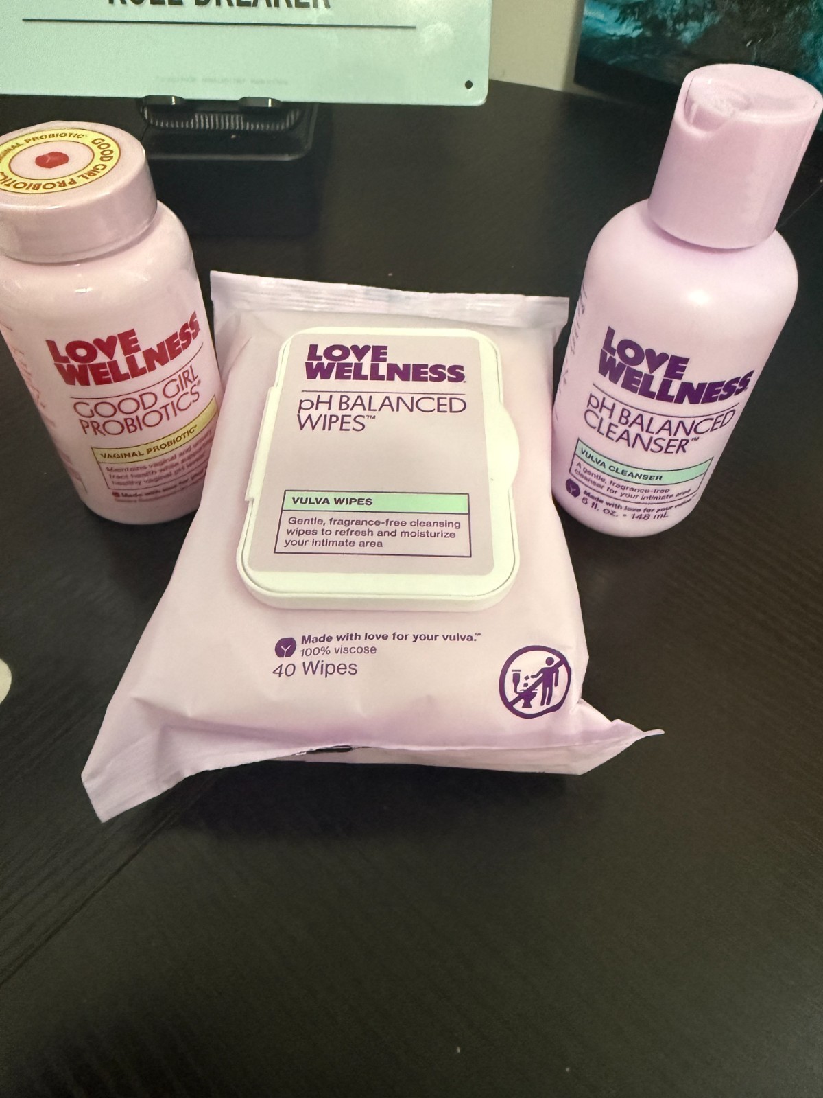 Love Wellness - Feminine Hygeine Cleanser, Probiotics and Wipes - Bundle