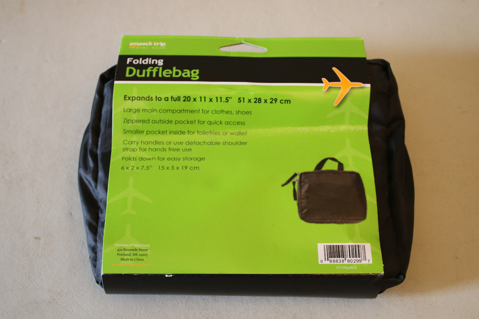 Smooth Trip Folding Expandable Dufflebag 20x11x11.5 Brand New