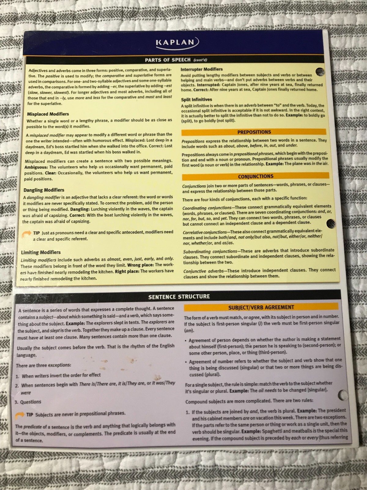 QUICK STUDY ACADEMIC ~LAMINATED ACADEMIC OUTLINES ~ CHOOSE 1 or ALL ~ 1+ SHIP