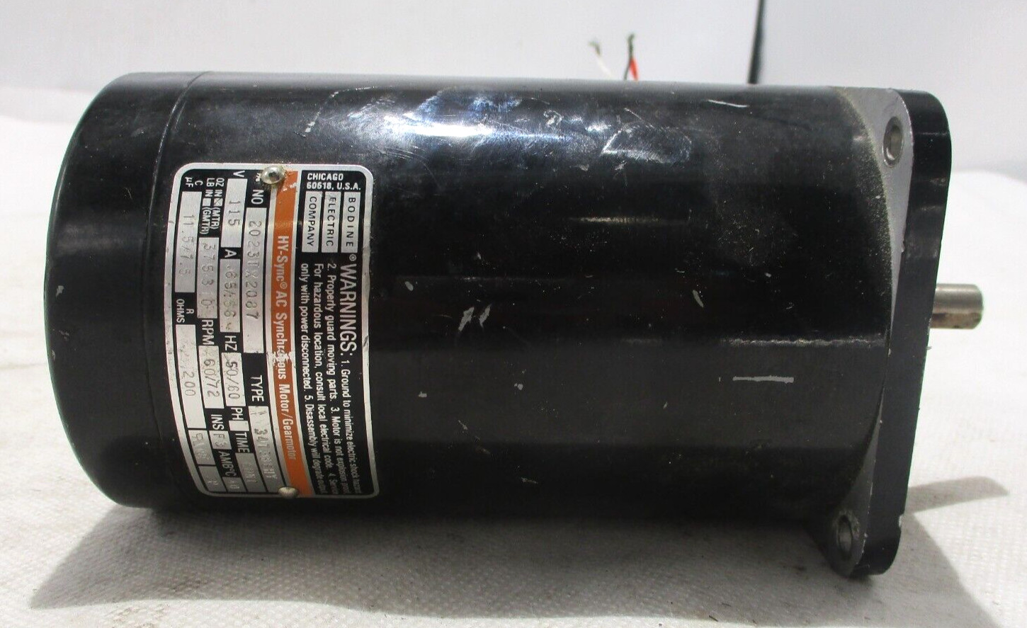 BODINE 34T3BEHY STEPPING MOTOR 115V