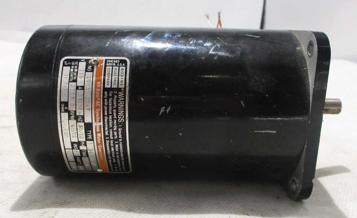 BODINE 34T3BEHY STEPPING MOTOR 115V