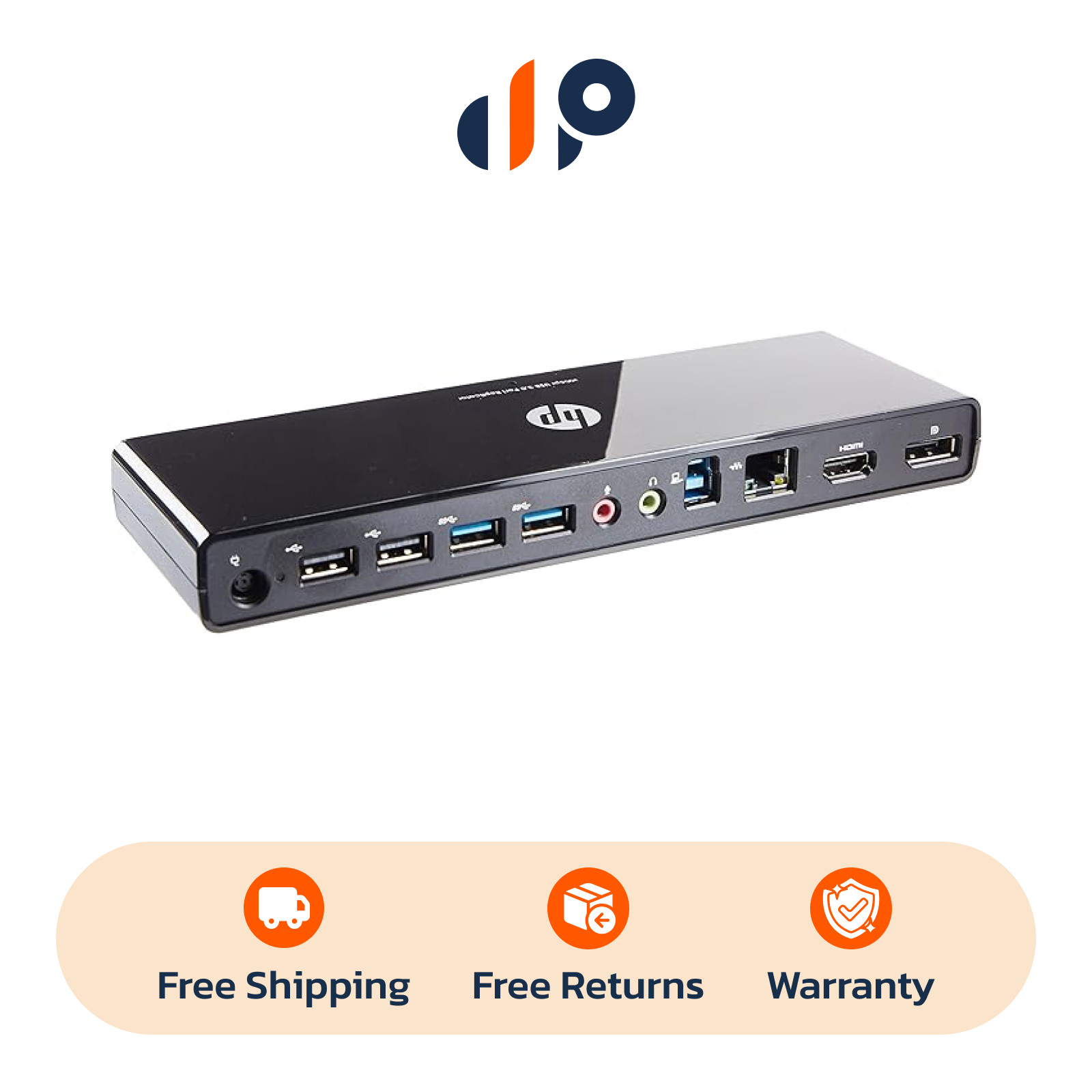 HP USB 3.0 Port Replicator Docking Station (H1L08AA#ABA) | SHIPS SAME DAY FREE