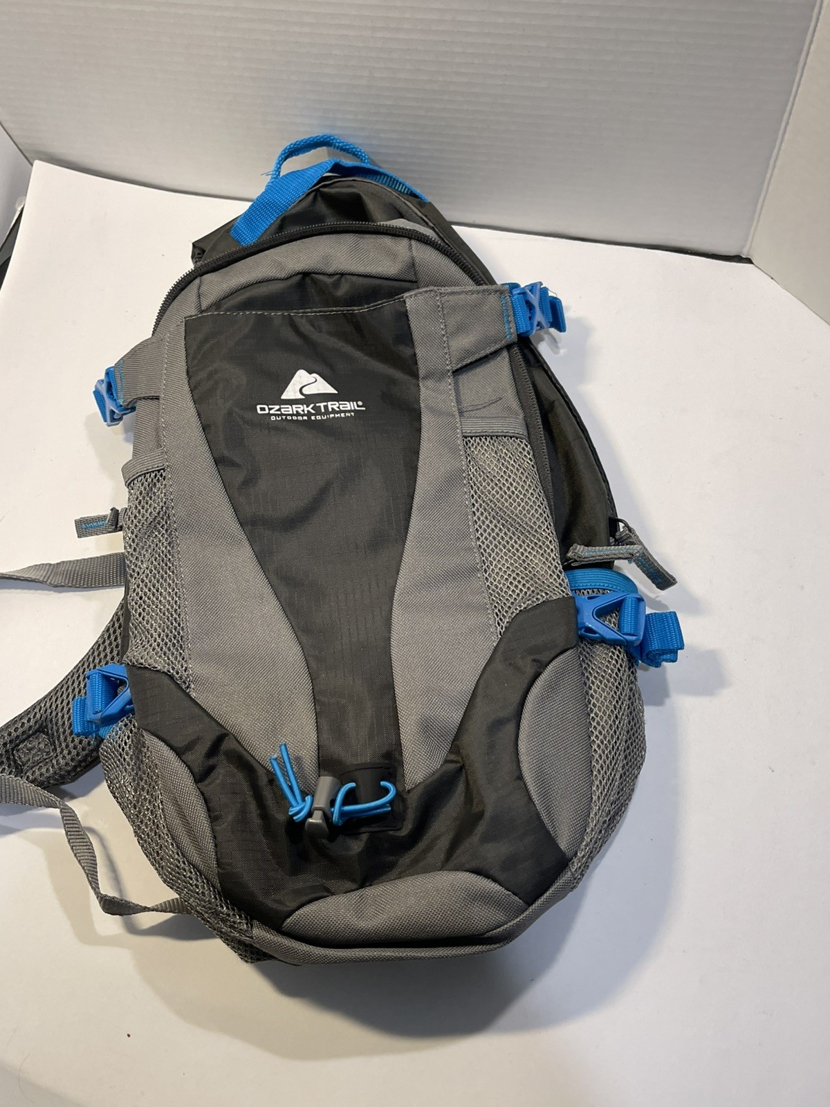Ozark Trail Hydration Backpack Hiking Camping Daypack Blue Gray Outdoor Pack