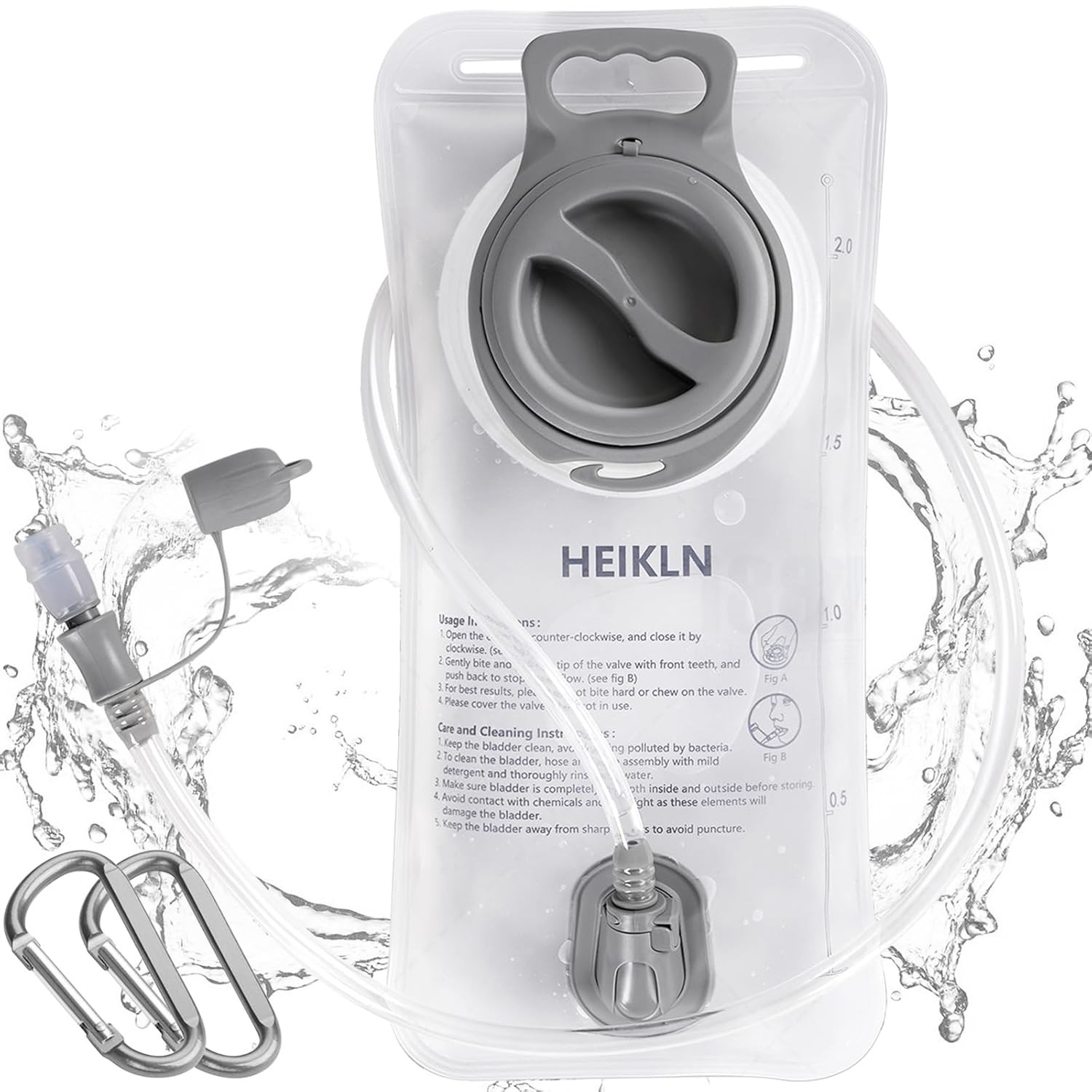 Bpa Free 2L Leak Proof Hydration Water Bladder White Reservoir 1.5L 3L Capacity
