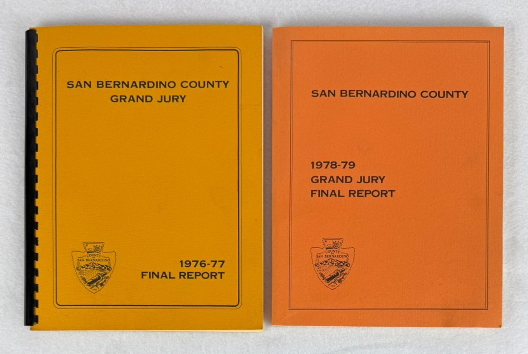 San Bernardino County Grand Jury Final Reports – 1976–77 & 1978–79 (2 Volumes)