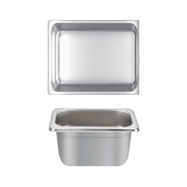 Thunder Group 1/2 Size 25 Gauge Stainless Steel Steam Table Pan - 4" Depth