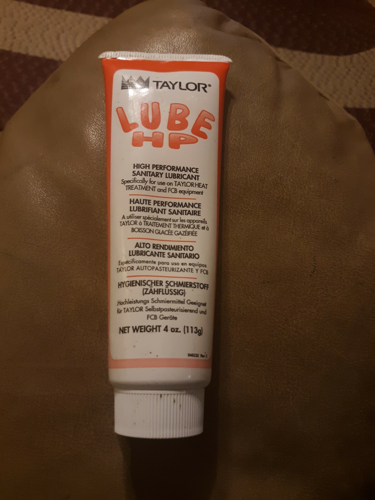 Taylor 48232 Red Tube Soft-Serve Lubricant 4oz 113g
