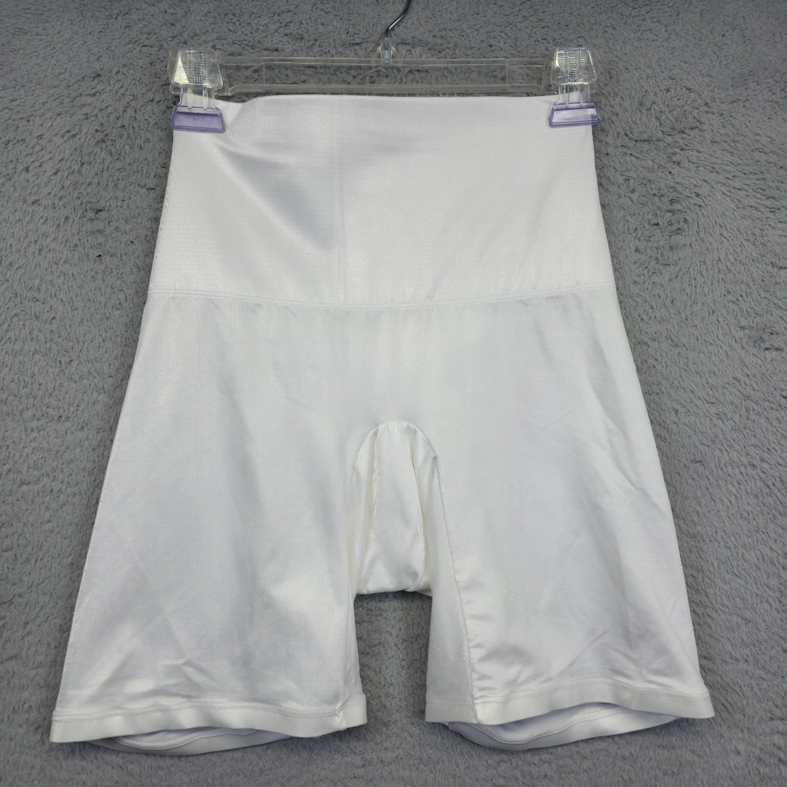 Vintage Hanes Shapewear Shorts Womens L White High Waisted Tummy Control Sculpt