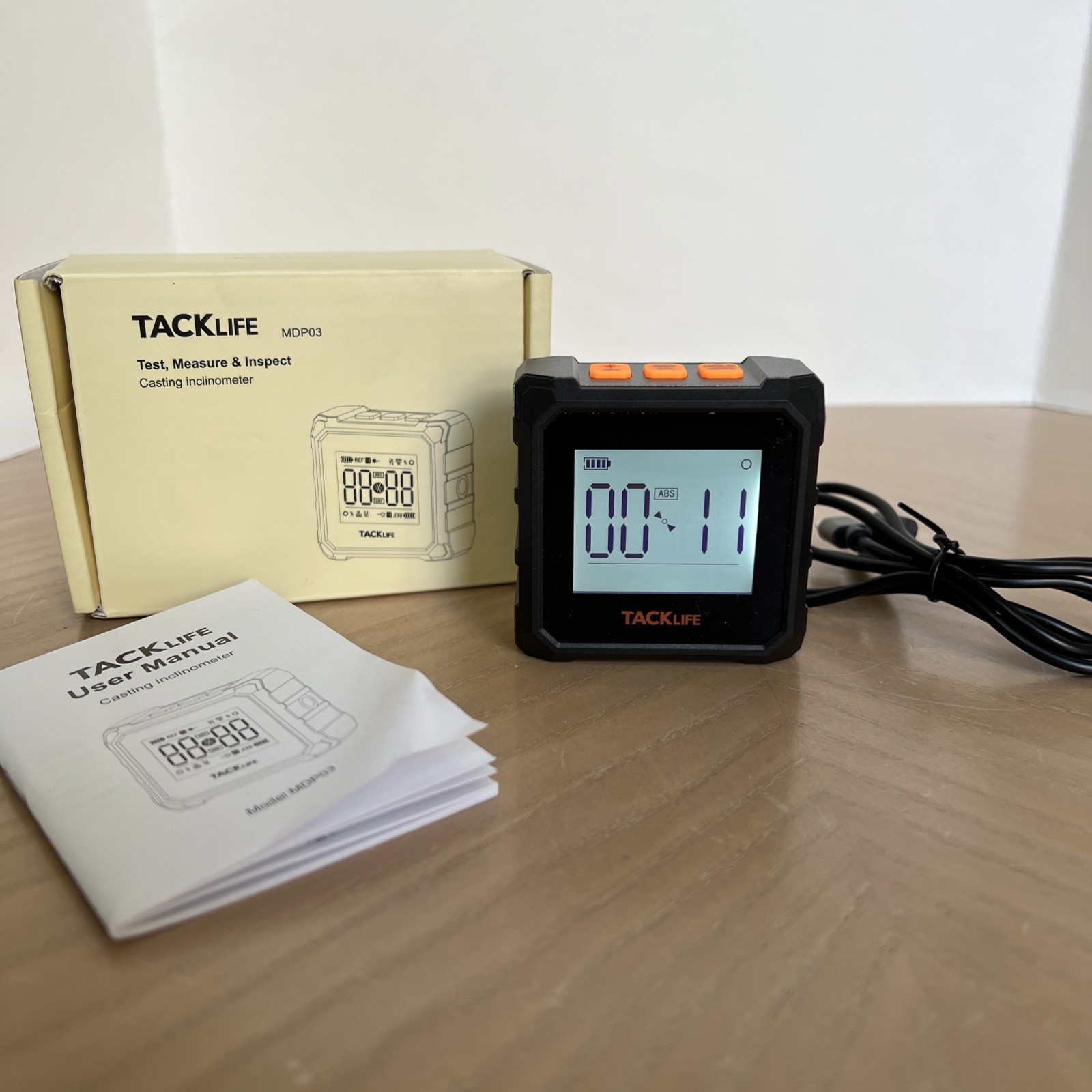 Tacklife MDP03 Digital Laser Level Angle Gauge Marking Tool Casting Inclinometer