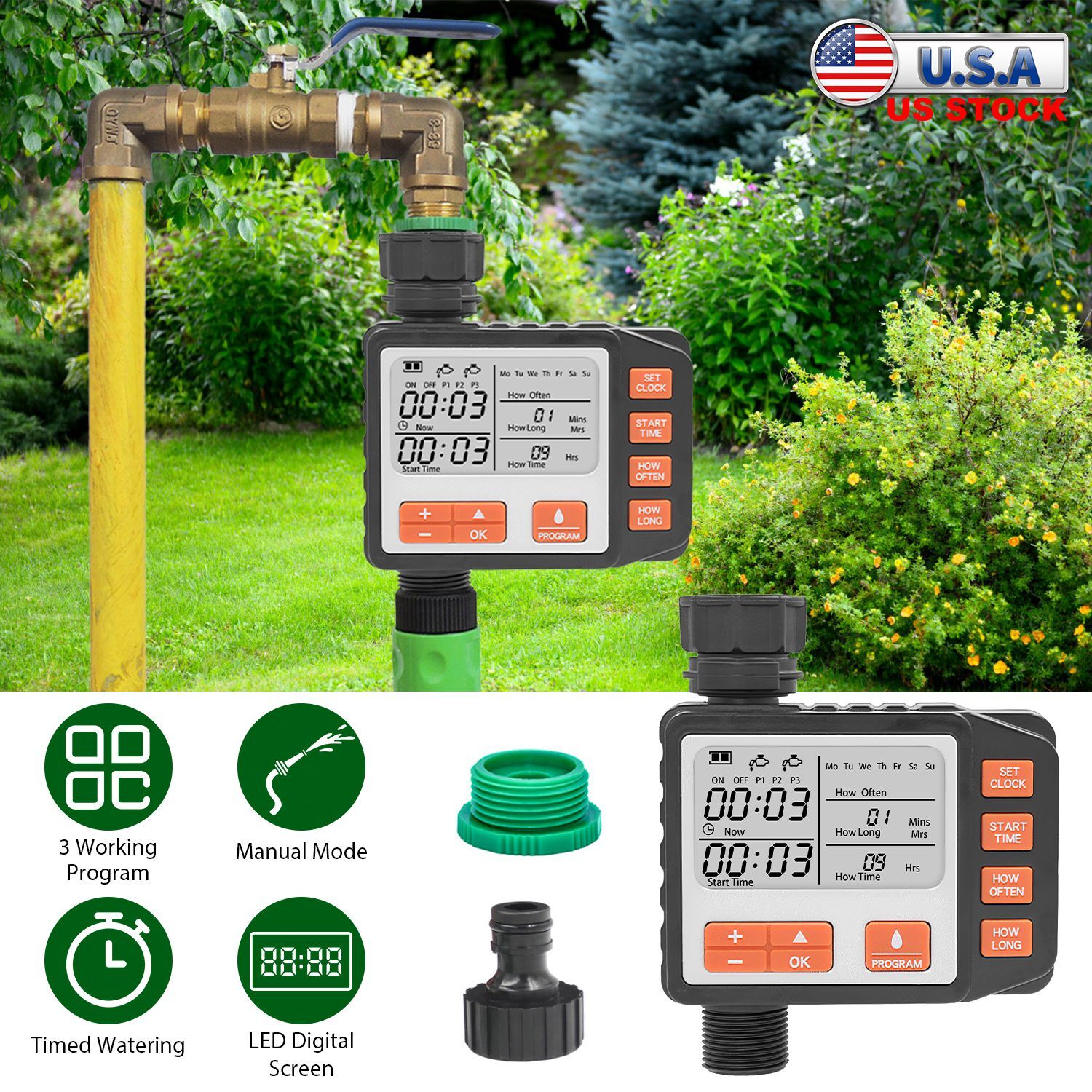 Sprinkler Timer Programmable Automatic Watering Irrigation System Controller