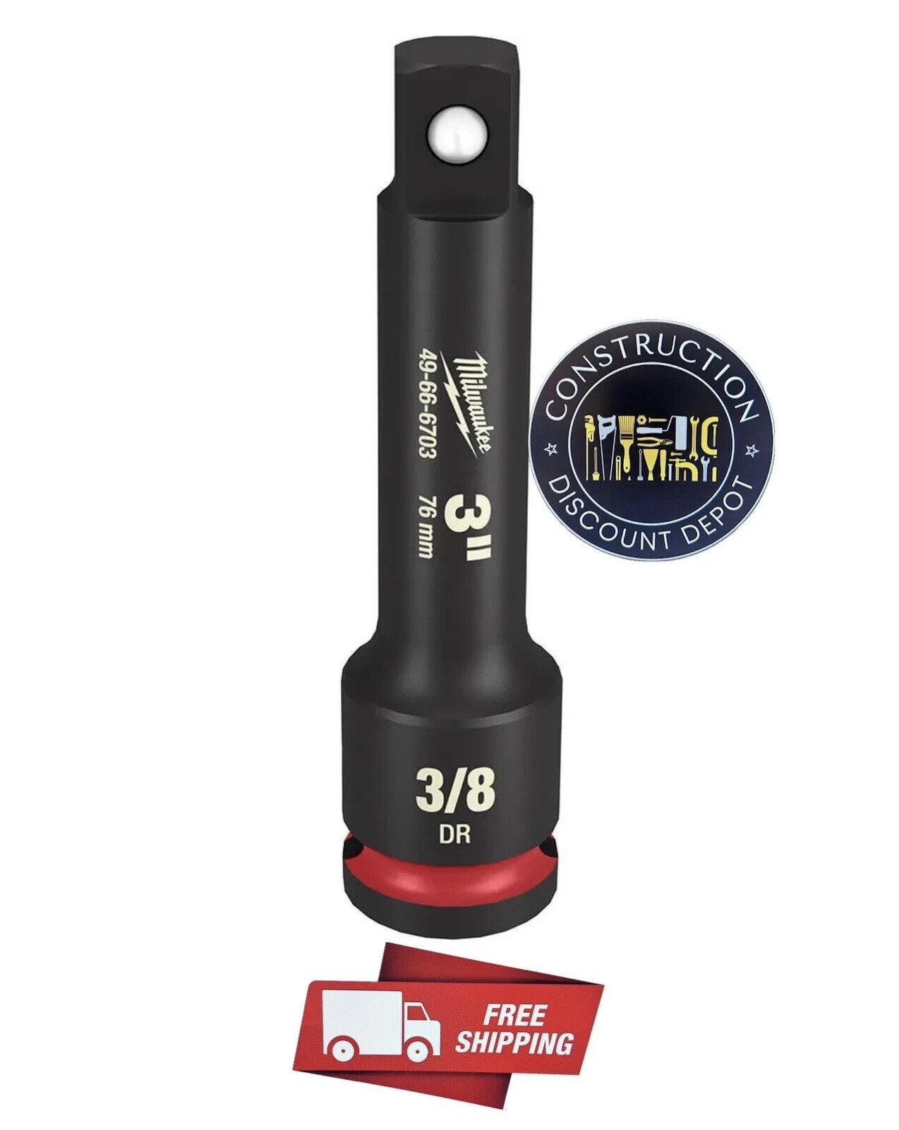 Milwaukee Tool 49-66-6703 Shockwave Impact Duty 3/8" In. Drive 3" In Extension