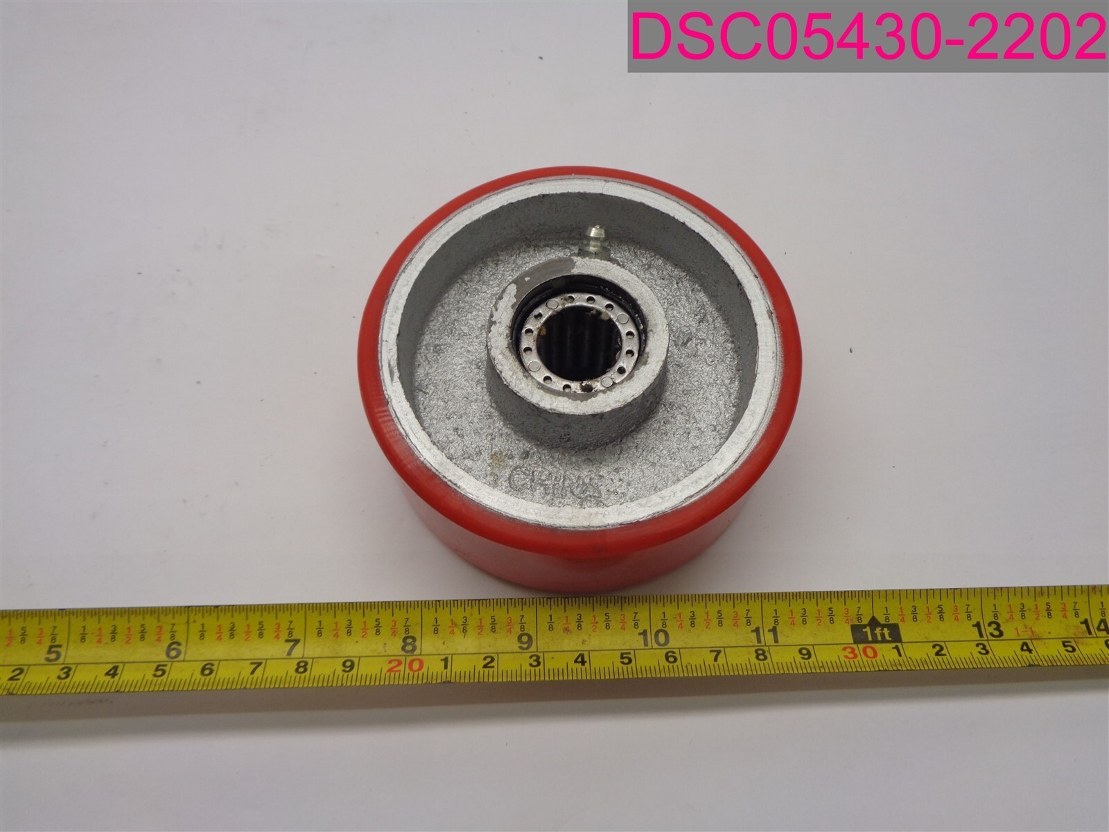 Missing Washer Seal; CW-415-PSRB 4"x1-1/2" Red Polyurethane Wheel Axle Size 3/4"