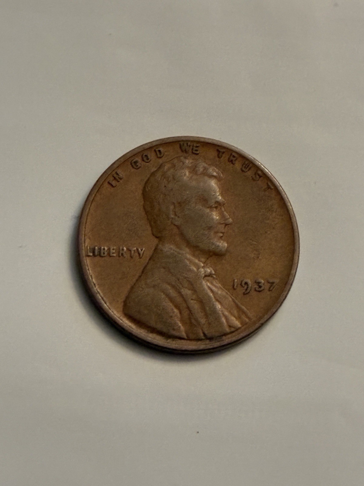1937 Lincoln Wheat Cent Philadelphia Sharp Strike BN2149